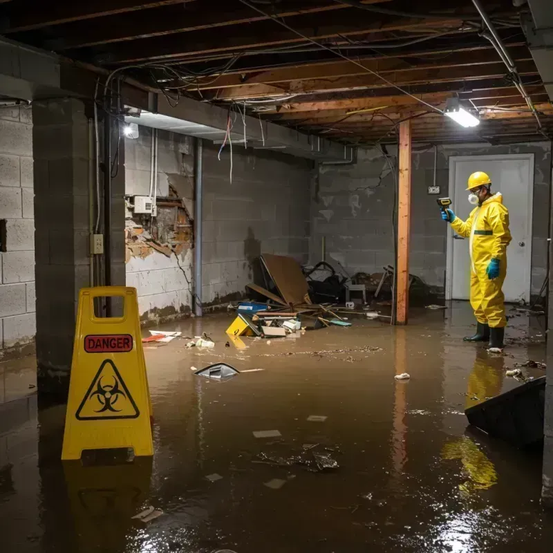 Flooded Basement Electrical Hazard in Despard, WV Property